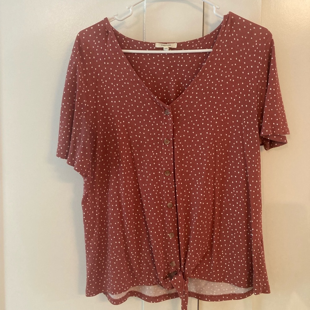 Maurice’s Orange/Rust tie shirt Size: medium